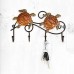 Tooarts Rustic Iron Wall Mounted Key Rack Holder Vintage Design with 4 Hooks Coats Keys Bags Hanger Wall Mounted Decorative Gift Idea - B07CWTLBW2